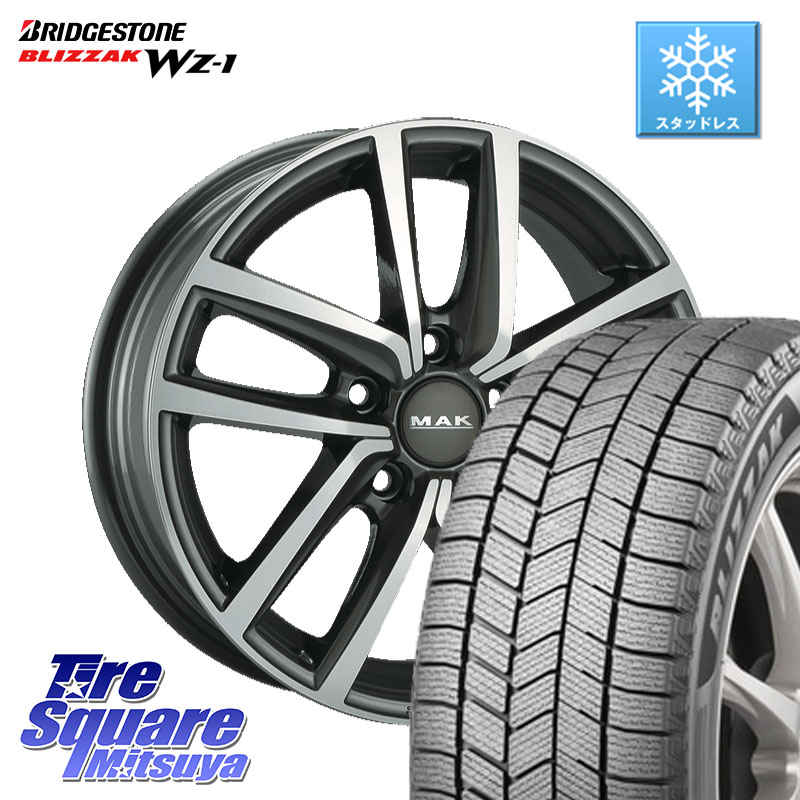 ブリヂストン BLIZZAK WZ-1 WZ1 2025年製 ブリザック スタッドレス ミツヤ 225/60R17 阿部商会 MAK DRESDEN ホイール 17インチ 17 X 7.0J(VW TIGUAN 5NC) +40 5穴 112 フォルクスワーゲン ティグアン