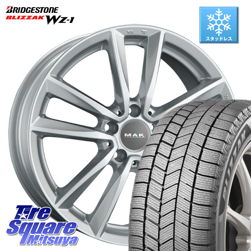 ブリヂストン BLIZZAK WZ-1 WZ1 2025年製 ブリザック スタッドレス ミツヤ 205/55R16阿部商会 MAK BREMEN ホイール 16インチ 16X7.0J(MB W204) 43 5穴 112 メルセデスベンツ Cクラス（W204）｜タイヤスクエアミツヤ