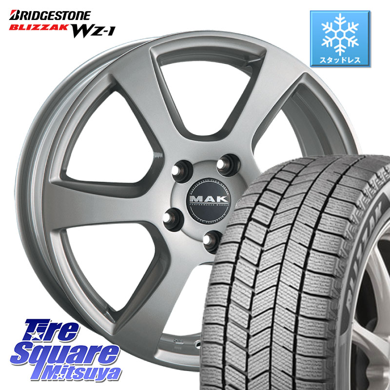 ブリヂストン BLIZZAK WZ-1 WZ1 2025年製 ブリザック スタッドレス ミツヤ 225/45R17 阿部商会 MAK VINCI(ヴィンチ) ホイール 17インチ 17 X 7.5J(MB W246) +52.5 5穴 112 メルセデスベンツ Bクラス(W246)