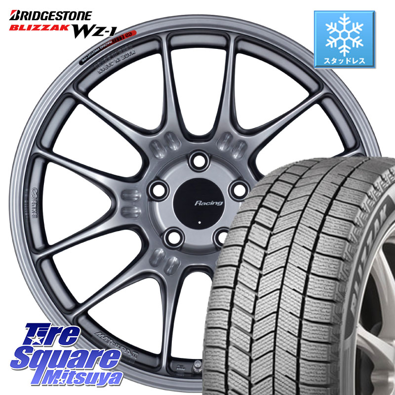 ブリヂストン BLIZZAK WZ-1 WZ1 2025年製 ブリザック スタッドレス ミツヤ 225/50R18ENKEI エンケイ RACING GTC02 シルバー ホイール 18インチ 18X7.5J 48 5穴 114.3 C-HR RV系ヴェゼル RC系オデッセイ後期 MAZDA6 BN/BL系レガシィ RVR UX レクサス MPV|タイヤスクエアミツヤ
