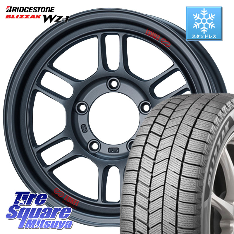 ブリヂストン BLIZZAK WZ-1 WZ1 2025年製 ブリザック スタッドレス ミツヤ 175/80R16 ENKEI エンケイ ALLROAD RPT1 ガンメタ ジムニー ホイール 16インチ 16 X 5.5J +20 5穴 139.7 ジムニー