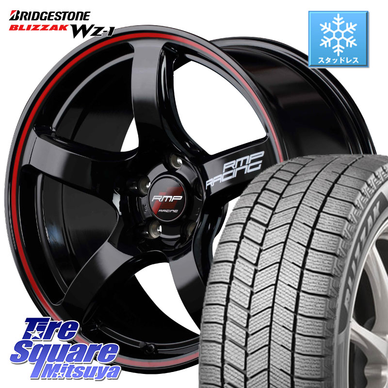 ブリヂストン BLIZZAK WZ-1 WZ1 2025年製 ブリザック スタッドレス ミツヤ 225/50R18 MANARAY MID RMP RACING R50 アルミホイール 18インチ レーシング 18 X 8.0J +45 5穴 114.3 50系エスティマ 10系カローラクロス MAZDA6 10系アルファード