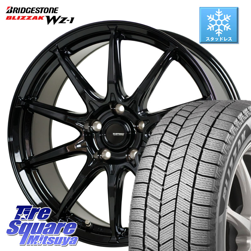 ブリヂストン BLIZZAK WZ-1 WZ1 2025年製 ブリザック スタッドレス ミツヤ 205/50R17 HotStuff G-SPEED G-05 G05 17インチ ジースピード ホイール 17 X 7.0J +55 5穴 100 50系プリウス