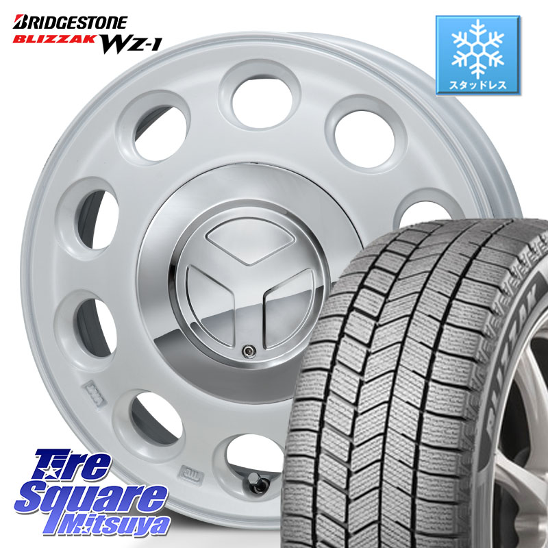 ブリヂストン BLIZZAK WZ-1 WZ1 2025年製 ブリザック スタッドレス ミツヤ 155/65R14 MONZA PIEDINO ピエディーノ 14インチ 14 X 4.5J +45 4穴 100 N-BOX デリカミニ2WD タント スペーシア サクラ ハイゼット アゲトラCustom車用※軽自動車専用ホイール※