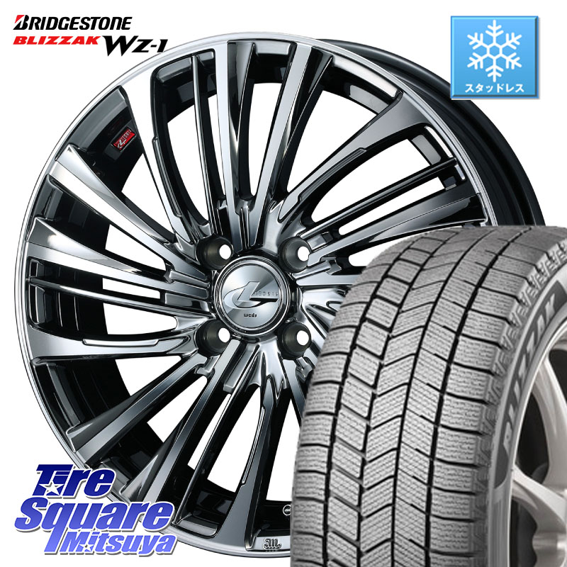 ブリヂストン BLIZZAK WZ-1 WZ1 2025年製 ブリザック スタッドレス ミツヤ 185/60R16 WEDS ウェッズ weds レオニス LEONIS FS 16インチ 16 X 6.0J +50 4穴 100 E13ノート