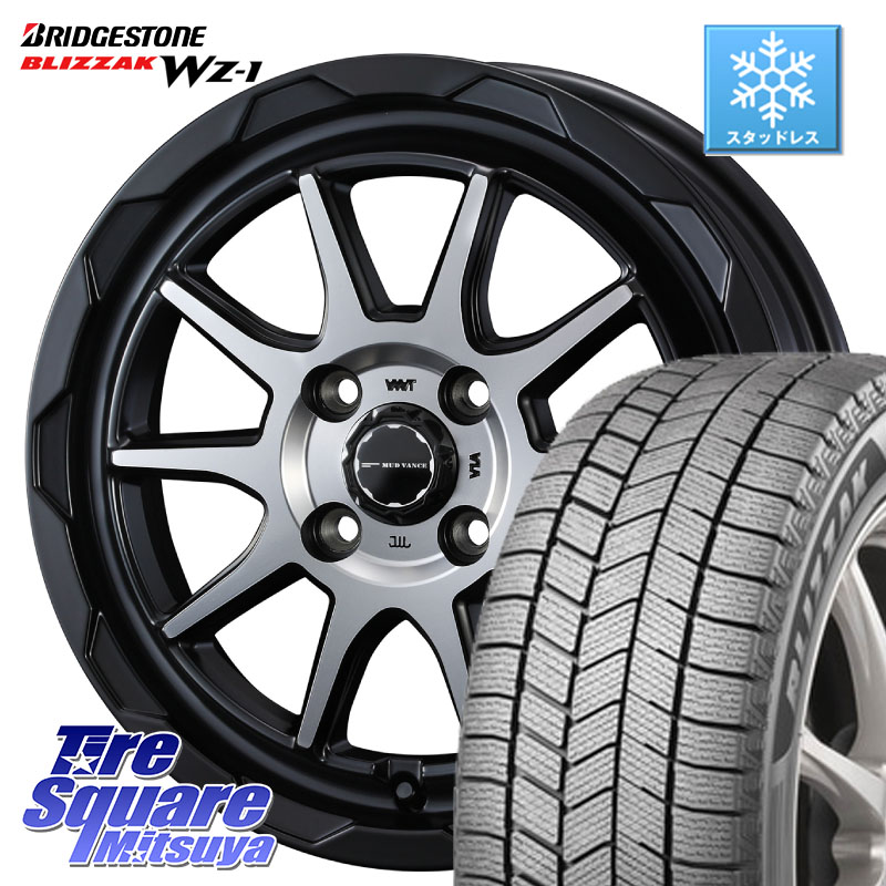 ブリヂストン BLIZZAK WZ-1 WZ1 2025年製 ブリザック スタッドレス ミツヤ 165/70R14 WEDS マッドヴァンス 06 MUD VANCE 06 ウエッズ 14インチ 14 X 4.5J +45 4穴 100 Mx27/37/47Sソリオ・デリカD2 ハスラー MAx6S系ソリオ