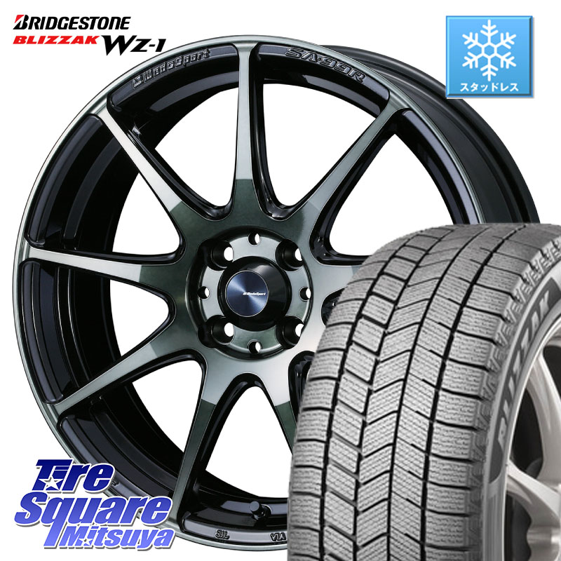 ブリヂストン BLIZZAK WZ-1 WZ1 2025年製 ブリザック スタッドレス ミツヤ 205/65R16 WEDS ウェッズ スポーツ SA99R SA-99R WBC 16インチ 16 X 6.5J +42 4穴 100