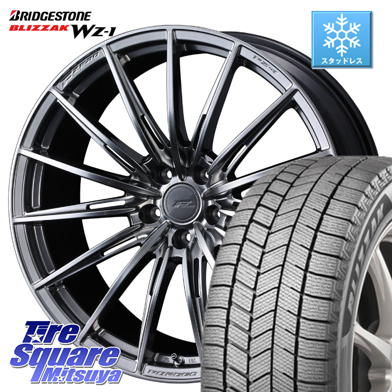 ブリヂストン BLIZZAK WZ-1 WZ1 2025年製 ブリザック スタッドレス ミツヤ 225/45R18 WEDS F ZERO FZ4 FZ-4 鍛造 FORGED 18インチ エフゼロ 18 X 8.0J +45 5穴 114.3 90系ノア ヴォクシー プリウスアルファ リーフ RP6～8ステップワゴン
