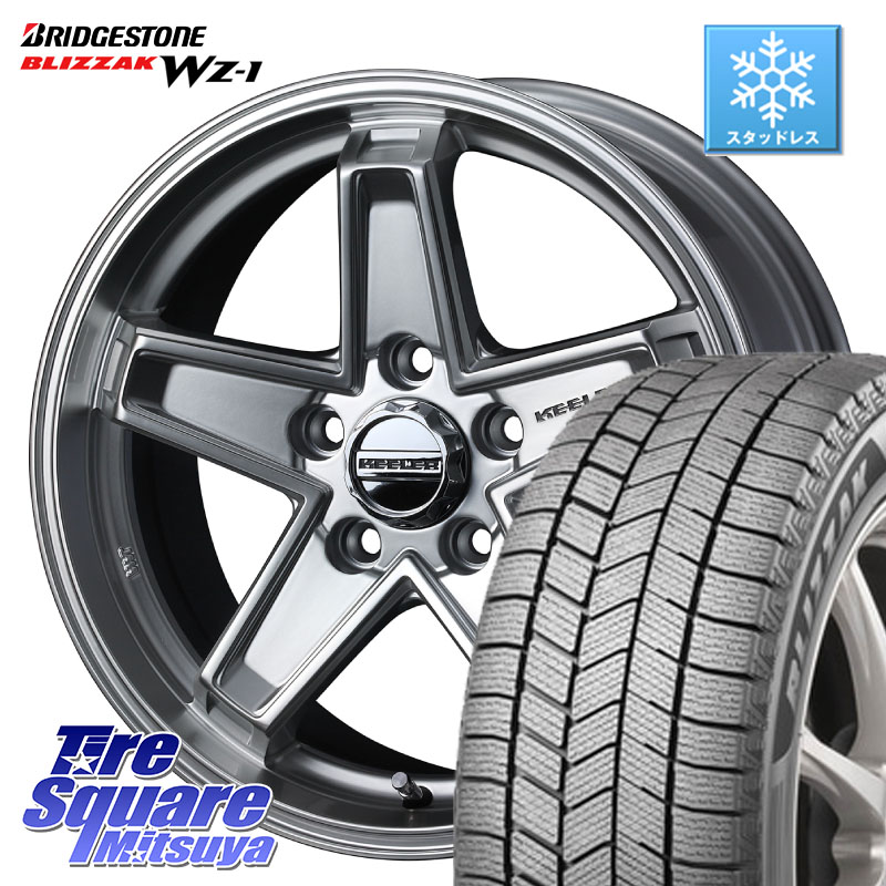 ブリヂストン BLIZZAK WZ-1 WZ1 2025年製 ブリザック スタッドレス ミツヤ 215/65R16 WEDS KEELER TACTICS シルバー ホイール 4本 16インチ キーラー タクティクス 16 X 7.0J +38 5穴 114.3 30系ヴェルファイア 10系カローラクロス 20系アルファード