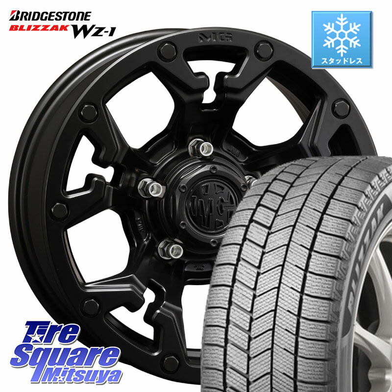ブリヂストン BLIZZAK WZ-1 WZ1 2025年製 ブリザック スタッドレス ミツヤ 215/65R16 CRIMSON クリムソン GOLEM インセット-5 ゴーレム 16インチ 16 X 6.0J +0 5穴 139.7 ジムニー専用(要オーバーフェンダー等) ジムニ－シエラ・ノマド(カスタム)
