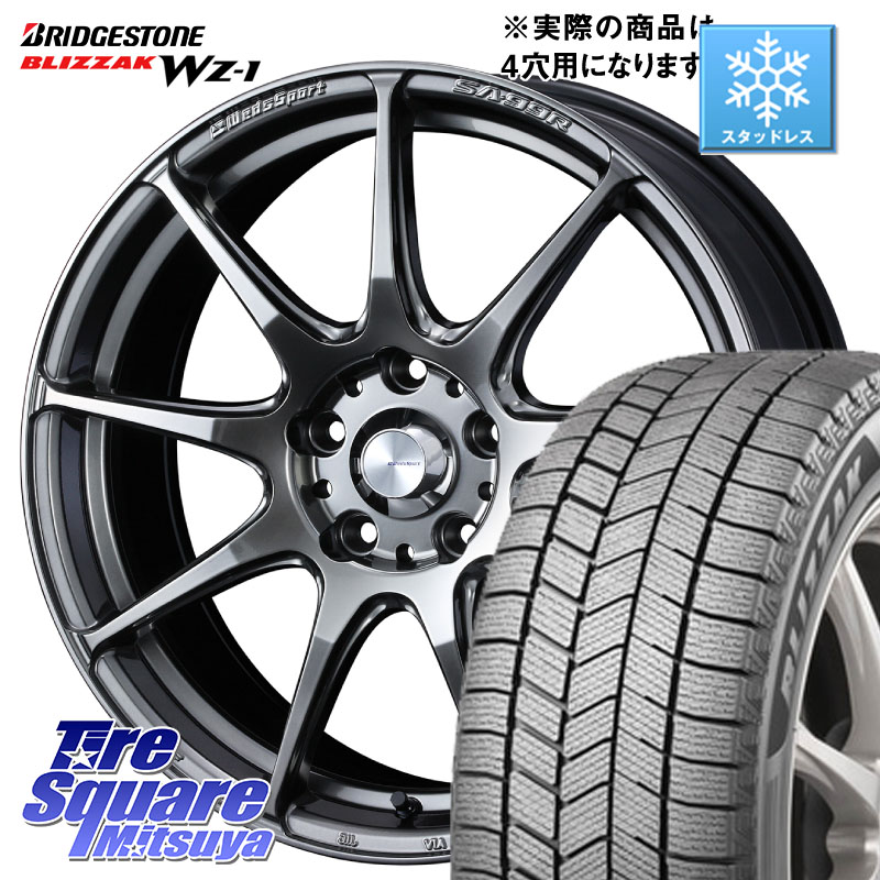 ブリヂストン BLIZZAK WZ-1 WZ1 2025年製 ブリザック スタッドレス ミツヤ 185/55R16 WEDS 73867 ウェッズ スポーツ SA99R 16インチ 16 X 6.5J(ND5RC Brembo) +42 4穴 100 ロードスター オプションブレンボキャリパー対応(990S、限定車含む)