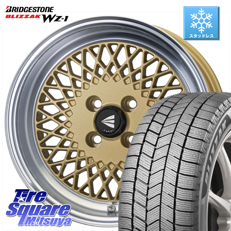 ブリヂストン BLIZZAK WZ-1 WZ1 2025年製 ブリザック スタッドレス ミツヤ 185/60R16 ENKEI エンケイ NEO CLASSIC ENKEI92 16インチ 16 X 6.5J +45 4穴 100 アクアクロスオーバー FITクロスター