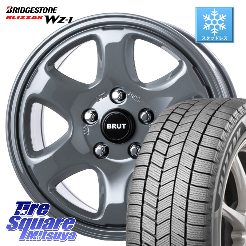 ブリヂストン BLIZZAK WZ-1 WZ1 2025年製 ブリザック スタッドレス ミツヤ 215/60R17BRUT ブルート BR-44 BR44 ホイール 17インチ 17X7.5J 38 5穴 114.3 カローラクロス 20系アルファード ヴェルファイア UX レクサス|タイヤスクエアミツヤ