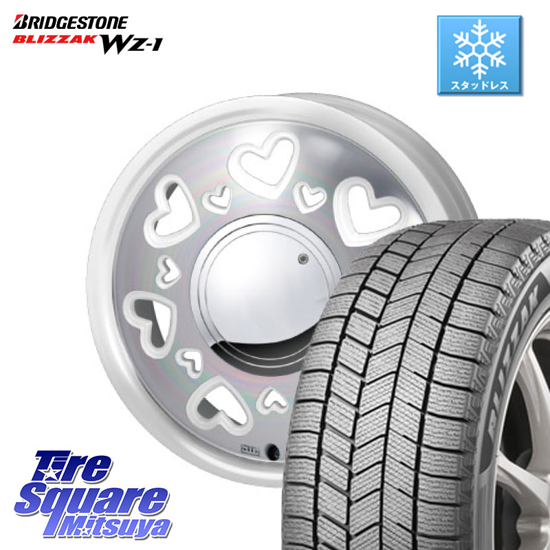 ブリヂストン BLIZZAK WZ-1 WZ1 2025年製 ブリザック スタッドレス ミツヤ 165/65R15 MONZA K Quty キューティー ホイール 15インチ 15 X 4.5J +43 4穴 100 ダイハツTAFT Mx27/37/47Sソリオ・デリカD2 MAx6S系ソリオ