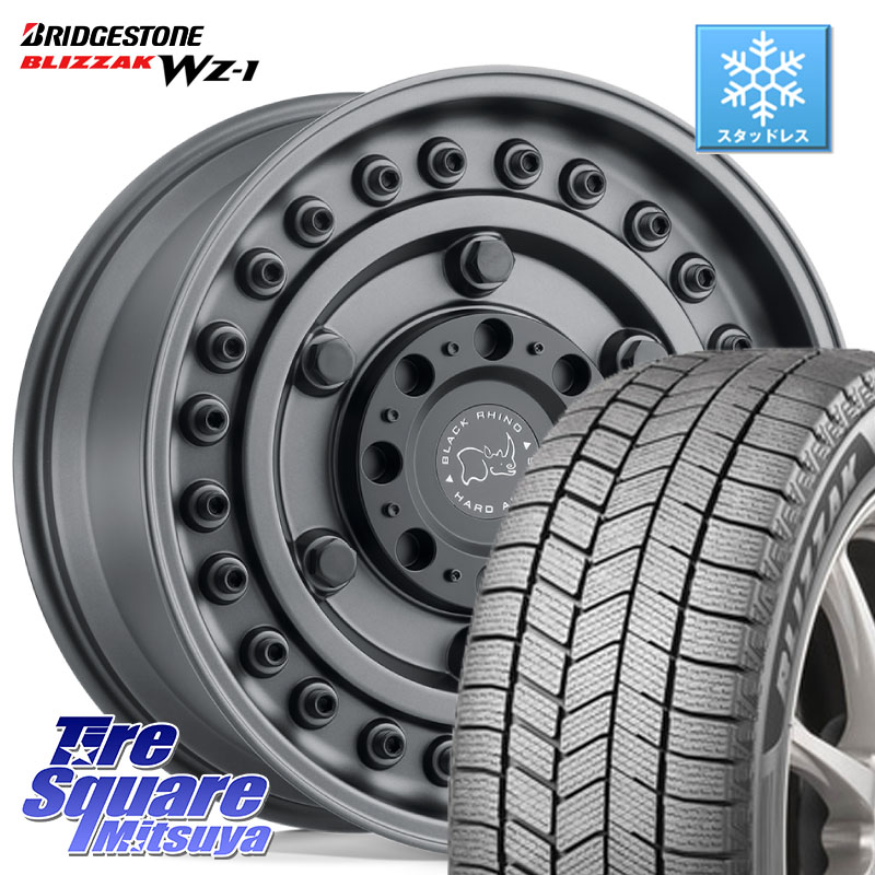ブリヂストン BLIZZAK WZ-1 WZ1 2025年製 ブリザック スタッドレス ミツヤ 225/60R17 BLACK RHINO ARMORY GUNBLACK ブラックライノ アーモリー 17インチ ブラックライノ 17 X 8.0J +30 5穴 114.3