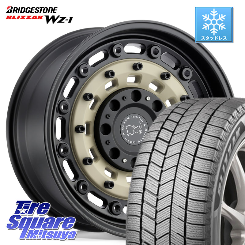 ブリヂストン BLIZZAK WZ-1 WZ1 2025年製 ブリザック スタッドレス ミツヤ 235/55R18BLACK RHINO ARSENAL SANDBLACK ブラックライノ アーセナル 18インチ ブラックライノ 18X8.0J 30 5穴 114.3 デリカD:5 D5 カスタムサイズ ハリアー｜タイヤスクエアミツヤ