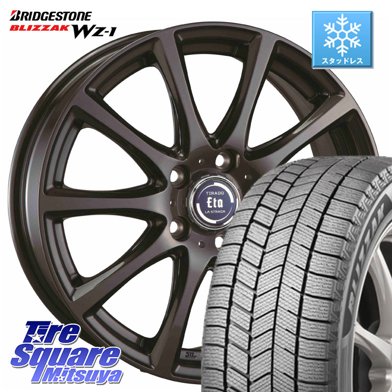 ブリヂストン BLIZZAK WZ-1 WZ1 2025年製 ブリザック スタッドレス ミツヤ 225/45R17 阿部商会 ティラード イータ 17 X 7.0J +48 5穴 114.3