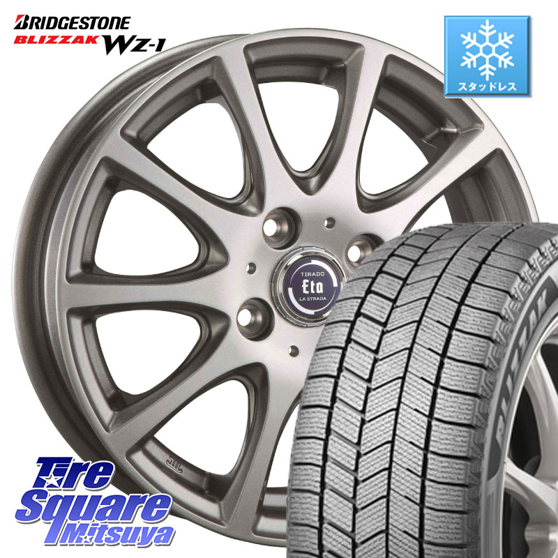 ブリヂストン BLIZZAK WZ-1 WZ1 2025年製 ブリザック スタッドレス ミツヤ 195/65R16 阿部商会 ティラード イータ 16 X 6.0J +42 4穴 100 ライズ ロッキー ガソリン車 4穴