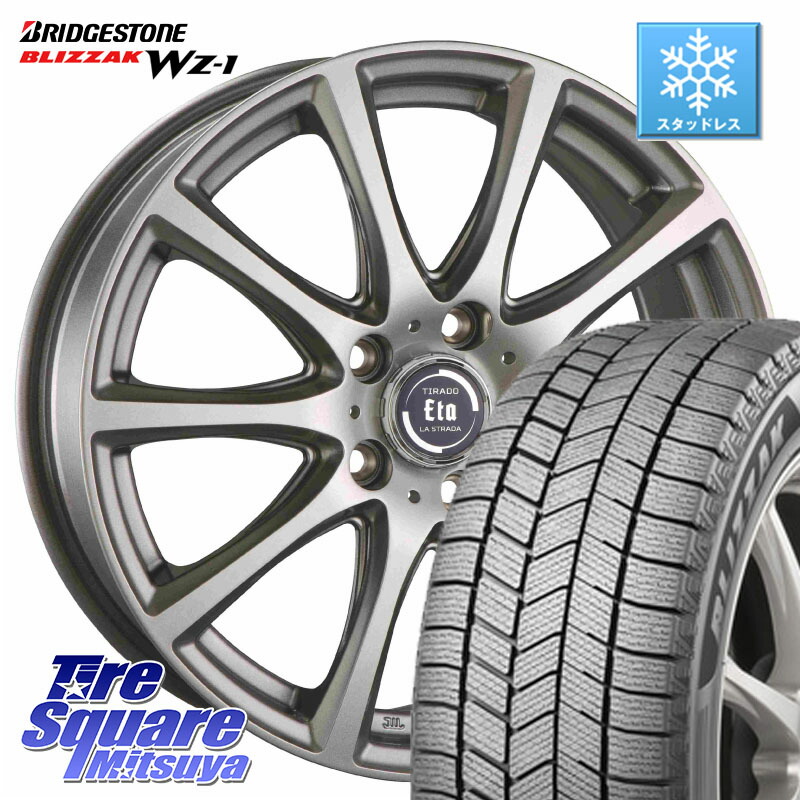 ブリヂストン BLIZZAK WZ-1 WZ1 2025年製 ブリザック スタッドレス ミツヤ 225/45R17 阿部商会 ティラード イータ 17 X 7.0J +48 5穴 114.3