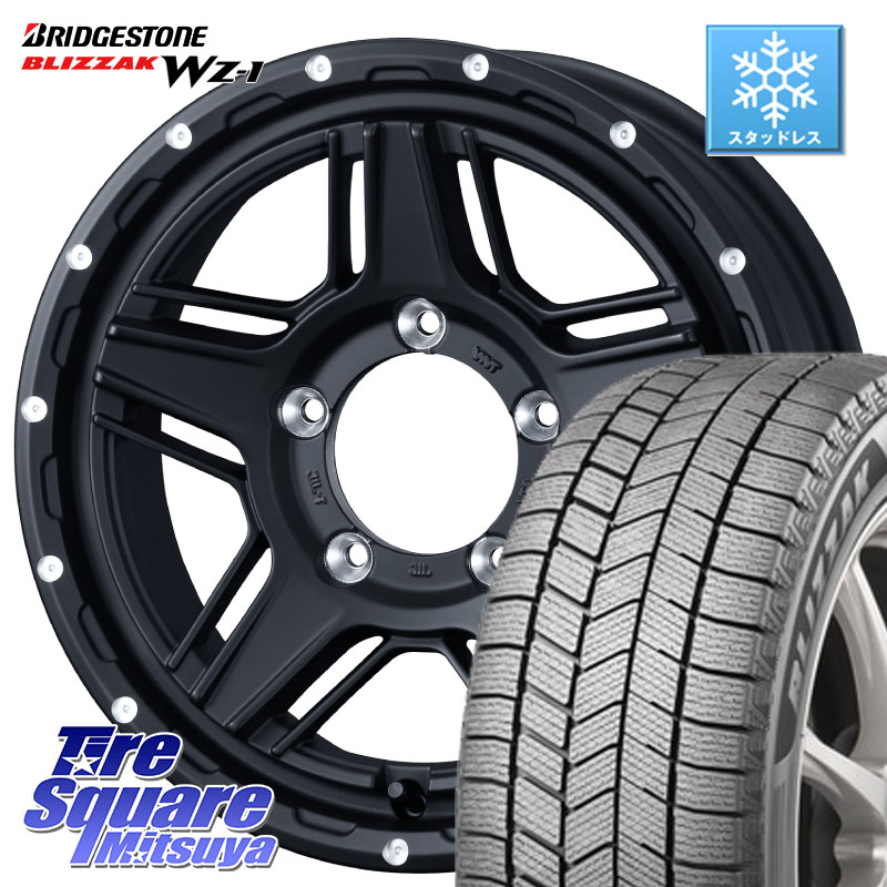 ブリヂストン BLIZZAK WZ-1 WZ1 2025年製 ブリザック スタッドレス ミツヤ 215/70R16 WEDS 40533 マッドヴァンス MUD VANCE 07 BK 16インチ 16 X 5.5J +22 5穴 139.7 ジムニー専用(要オーバーフェンダー等)