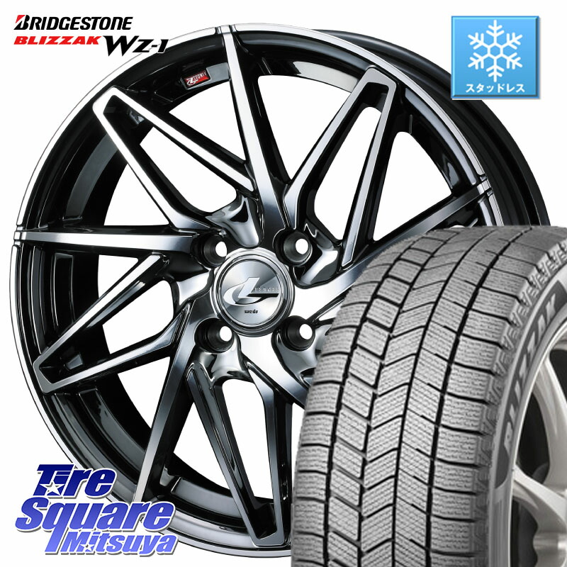 ブリヂストン BLIZZAK WZ-1 WZ1 2025年製 ブリザック スタッドレス ミツヤ 185/60R16 WEDS 40578 レオニス LEONIS IT 16インチ 16 X 6.0J +50 4穴 100 E13ノート