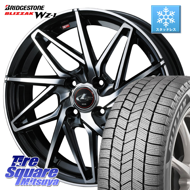 ブリヂストン BLIZZAK WZ-1 WZ1 2025年製 ブリザック スタッドレス ミツヤ 195/60R17 WEDS 40583 レオニス LEONIS IT PBMC 17インチ 17 X 6.5J +42 4穴 100 ライズ ロッキー ガソリン車 4穴