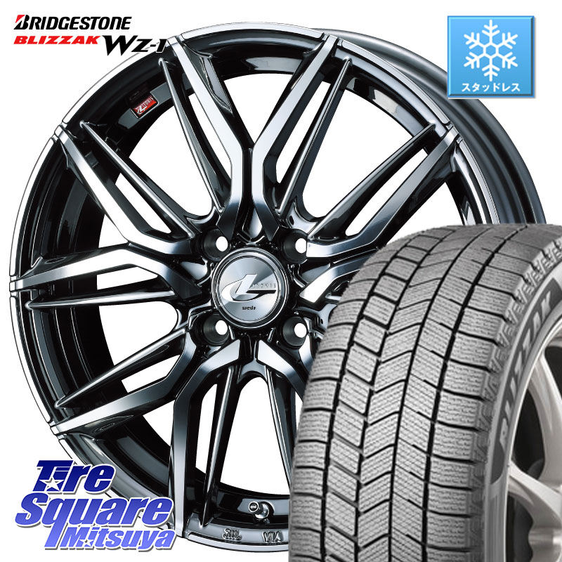 ブリヂストン BLIZZAK WZ-1 WZ1 2025年製 ブリザック スタッドレス ミツヤ 185/60R16 WEDS 40793 レオニス LEONIS LM BMCMC 16インチ 16 X 6.0J +50 4穴 100 E13ノート
