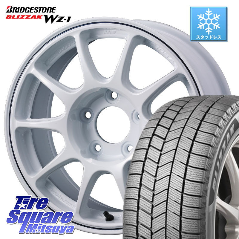 ブリヂストン BLIZZAK WZ-1 WZ1 2025年製 ブリザック ■ スタッドレス ミツヤ 195/65R15 WEDS 73944 ウェッズ スポーツ TC-105X GRAVEL 15インチ 15 X 6.5J +35 5穴 100 210系カローラスポーツ