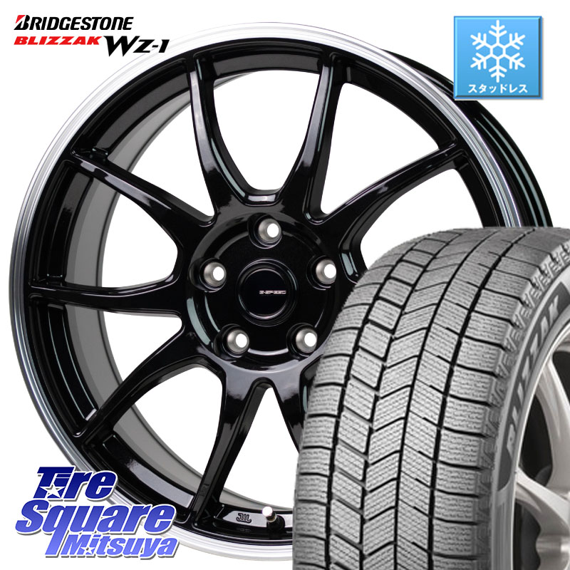 ブリヂストン BLIZZAK WZ-1 WZ1 2025年製 ブリザック スタッドレス ミツヤ 195/60R17 HotStuff G-SPEED P06 P-06 ホイール 17インチ ジースピード 17 X 7.0J +45 5穴 100 ライズ ロッキー ハイブリッド車 5穴