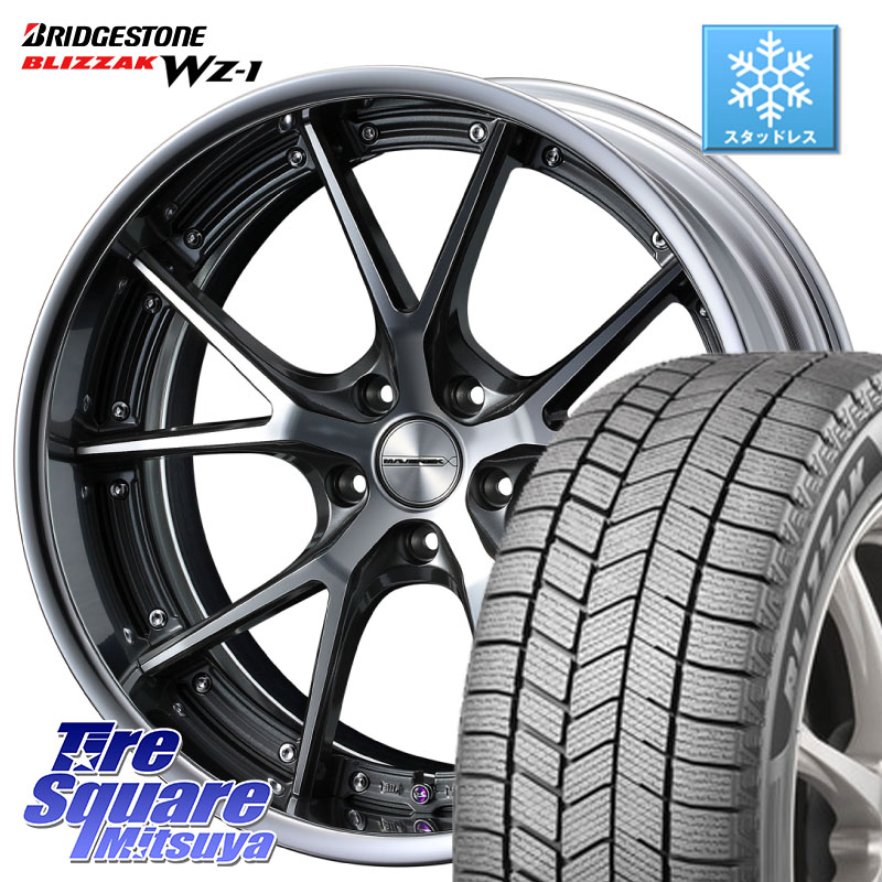 ブリヂストン BLIZZAK WZ-1 WZ1 2025年製 ブリザック スタッドレス ミツヤ 225/60R18 WEDS MAVERICK 905S S-LoDisk 18インチ 2ピース 18 X 8.0J +44 5穴 114.3 50系RAV4 80系ハリアー CX-5 CX-8 BT5レガシィアウトバック