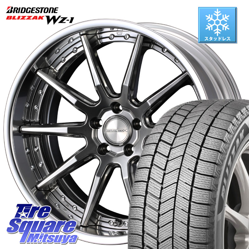 ブリヂストン BLIZZAK WZ-1 WZ1 2025年製 ブリザック スタッドレス ミツヤ 215/45R18WEDS MAVERICK 1410S S-LoDisk 18インチ 2ピース 18X8.0J 38 5穴 114.3 SAI インサイト|タイヤスクエアミツヤ
