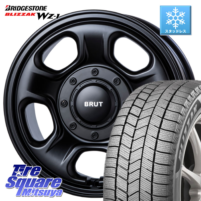 ブリヂストン BLIZZAK WZ-1 WZ1 2025年製 ブリザック スタッドレス ミツヤ 215/65R16 BRUT ブルート BR-33 BR33 ホイール 16インチ 16 X 6.5J +30 5穴 114.3 30系ヴェルファイア 20系アルファード