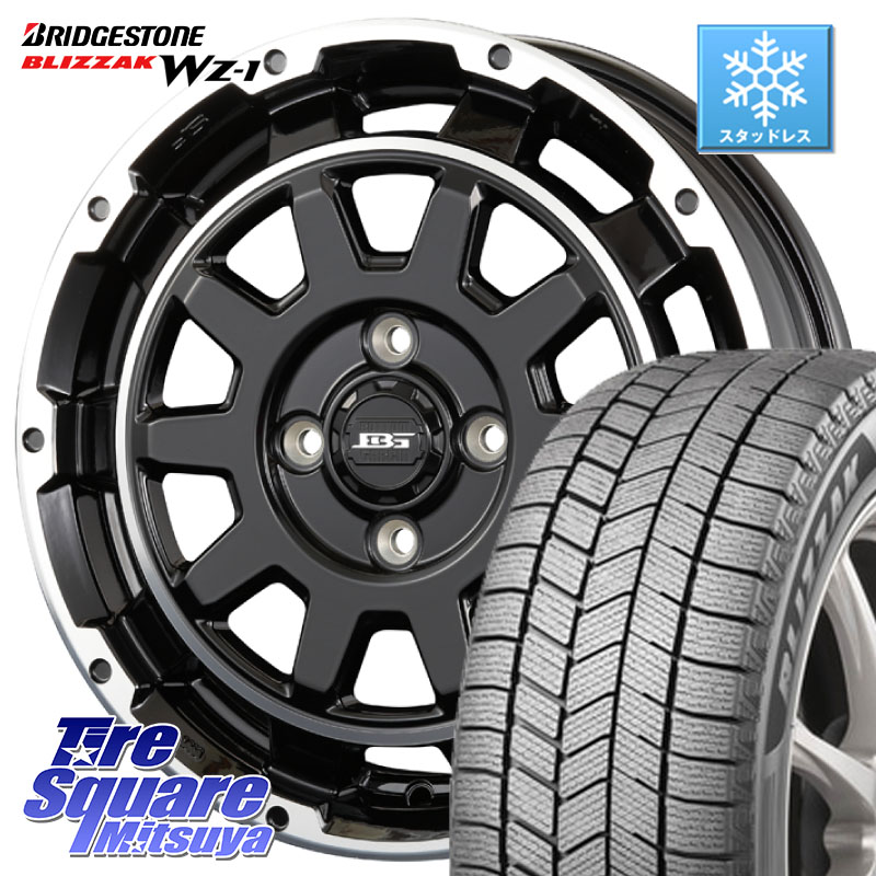 ブリヂストン BLIZZAK WZ-1 WZ1 2025年製 ブリザック スタッドレス ミツヤ 165/65R15 KOSEI ボトムガルシア ディグレ ホイール 15 X 4.5J +45 4穴 100 ダイハツTAFT Mx27/37/47Sソリオ・デリカD2 MAx6S系ソリオ