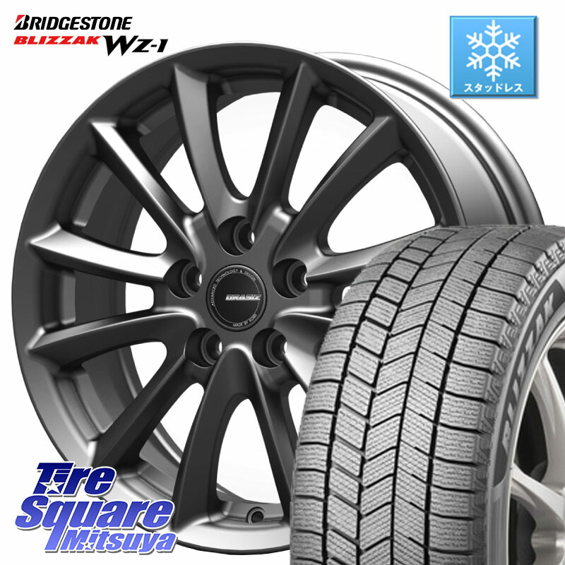ブリヂストン BLIZZAK WZ-1 WZ1 2025年製 96Q XL ブリザック ■ スタッドレス ミツヤ 205/60R16 KOSEI クレイシズVS6 QRA610Gホイール 16 X 6.5J +40 5穴 114.3 90系ノア ヴォクシー プリウスアルファ P15キックス RP6～8ステップワゴン MAZDA3