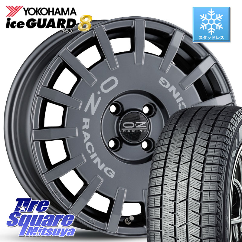 YOKOHAMA S0720 iceGUARD8 IG80 2025年製 アイスガード8 スタッドレス ミツヤ 185/55R16OZ Rally Racing ラリーレーシング GRA 16インチ 16X6.5J 38 4穴 100 ロードスター スペイド ヤリス カスタム前提 スイフト|タイヤスクエアミツヤ