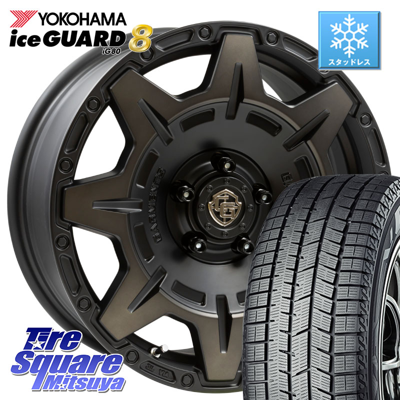 YOKOHAMA S0727 iceGUARD8 IG80 2025年製 アイスガード8 スタッドレス ミツヤ 215/60R17WEDS CROSS OVER GARMENTS StyleM 17インチ 17X7.0J 35 5穴 114.3 カローラクロス 20系アルファード ヴェルファイア UX レクサス|タイヤスクエアミツヤ