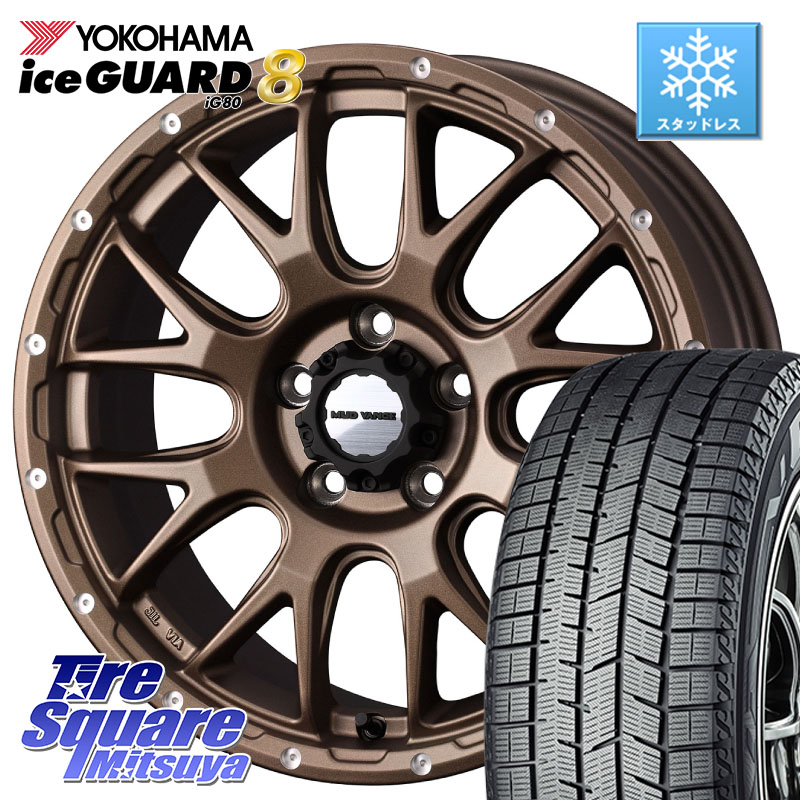 YOKOHAMA S0756 iceGUARD8 IG80 2025年製 アイスガード8 スタッドレス ミツヤ 235/45R18WEDS 41147 マッドヴァンス08 MUD VANCE 08 ホイール 18インチ 18X7.5J 35 5穴 114.3 CY2アコード ES レクサス アコード|タイヤスクエアミツヤ