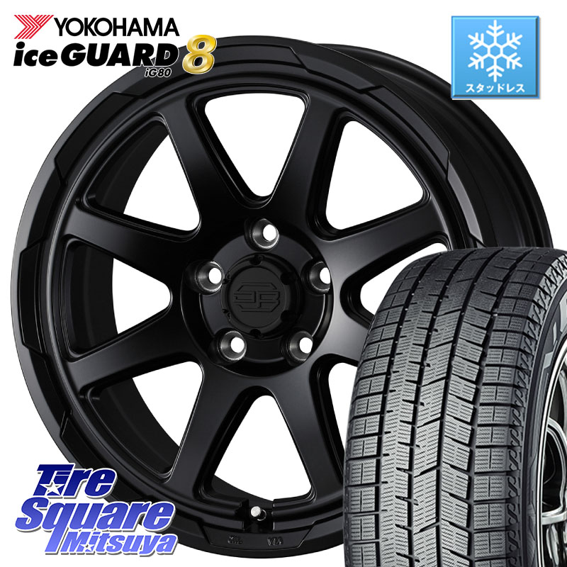 YOKOHAMA S0746 iceGUARD8 IG80 2025年製 アイスガード8 スタッドレス ミツヤ 215/65R16 WEDS 【欠品次回05月上旬】 STADTBERGE BLK スタットベルク ホイール 16インチ 16 X 7.0J +38 5穴 114.3 30系ヴェルファイア 10系カローラクロス 20系アルファード
