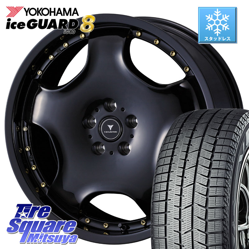 YOKOHAMA S0719 iceGUARD8 IG80 2025年製 アイスガード8 スタッドレス ミツヤ 225/45R18 WEDS NOVARIS ASSETE D1 特価● ホイール 18インチ ノヴァリス アセット 18 X 7.0J +40 5穴 114.3 90系ノア ヴォクシー プリウスアルファ リーフ RP6～8ステップワゴン