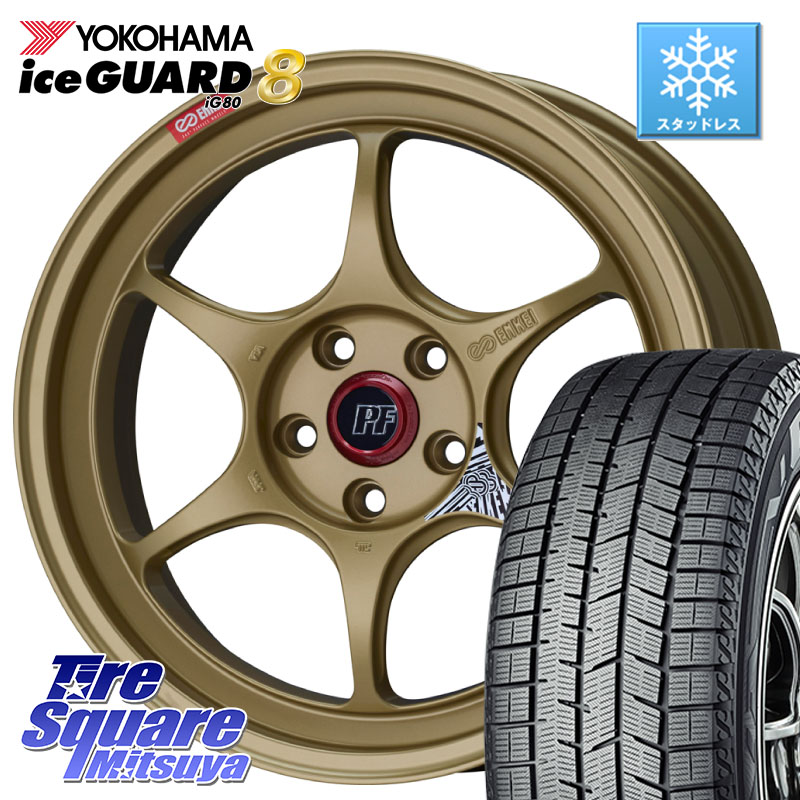 YOKOHAMA S0715 iceGUARD8 IG80 2025年製 アイスガード8 スタッドレス ミツヤ 235/40R18 ENKEI エンケイ PerformanceLine PF06 ホイール 18インチ 18 X 8.5J +48 5穴 114.3