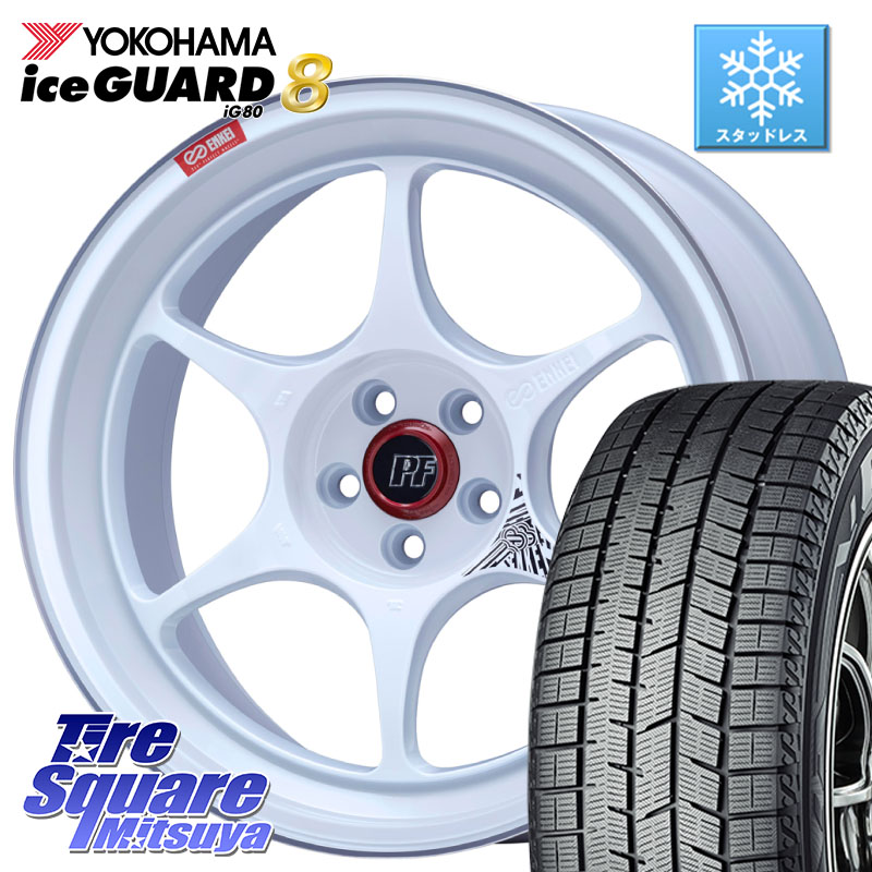 YOKOHAMA S0755 iceGUARD8 IG80 2025年製 アイスガード8 スタッドレス ミツヤ 225/50R17 ENKEI エンケイ PerformanceLine PF06 ホイール 17インチ 17 X 7.0J +45 5穴 114.3 WRX S4(VBH)
