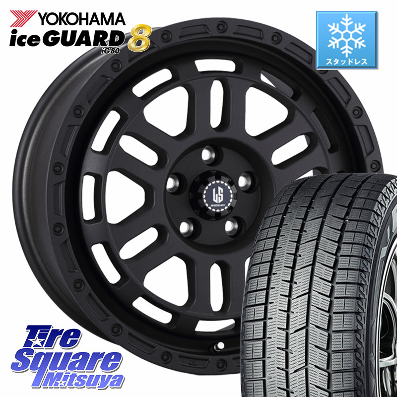 YOKOHAMA S0749 iceGUARD8 IG80 2025年製 アイスガード8 スタッドレス ミツヤ 225/55R18 阿部商会 LA STRADA DISCOVER ホイール 18インチ 18 X 8.0J +40 5穴 114.3 デリカD:5