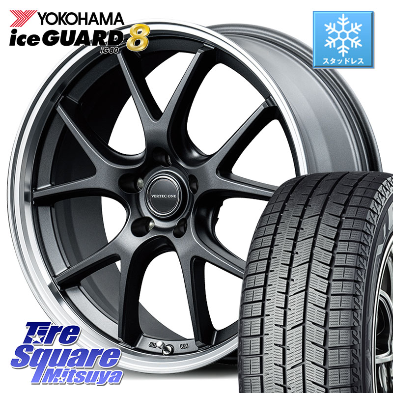 YOKOHAMA S0756 iceGUARD8 IG80 2025年製 アイスガード8 スタッドレス ミツヤ 235/45R18 MANARAY MID VERTEC ONE EXE5 Vselection ホイール 18インチ 18 X 8.0J +42 5穴 114.3 CY2アコード 70系カムリ