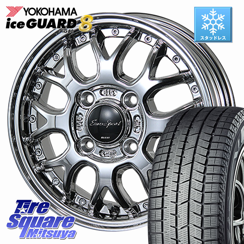 YOKOHAMA S0721 iceGUARD8 IG80 2025年製 アイスガード8 スタッドレス ミツヤ 165/55R14BLEST EuroSport Type815 軽自動車専用 ホイール 14インチ 14X4.5J 45 4穴 100 ハイゼットアゲトラCustom車用※軽自動車専用ホイール※ アルト系 ライフ ゼスト モコ 日産 アトレ|タイヤスクエアミツヤ