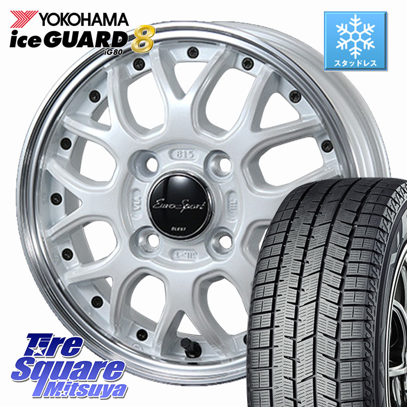 YOKOHAMA S0710 iceGUARD8 IG80 2025年製 アイスガード8 スタッドレス ミツヤ 175/65R15 BLEST EuroSport Type815 軽自動車専用 ホイール 15インチ 15 X 5.0J +45 4穴 100