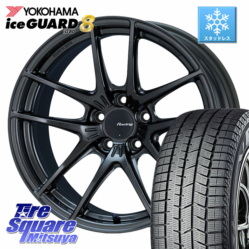 YOKOHAMA S0764 iceGUARD8 IG80 2025年製 アイスガード8 スタッドレス ミツヤ 245/40R18ENKEI エンケイ Racing NVR5 ホイール 18インチ 18X8.5J 43 5穴 114.3 アリスト|タイヤスクエアミツヤ