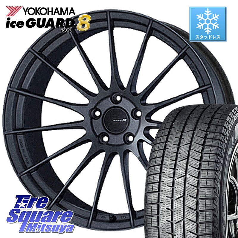 YOKOHAMA S0764 iceGUARD8 IG80 2025年製 アイスガード8 スタッドレス ミツヤ 245/40R18 ENKEI エンケイ Racing Revolution RS05RR ホイール 18 X 9.0J(EVO10 CZ4A) +35 5穴 114.3 CZ4Aランエボ10ブレンボキャリパー対応