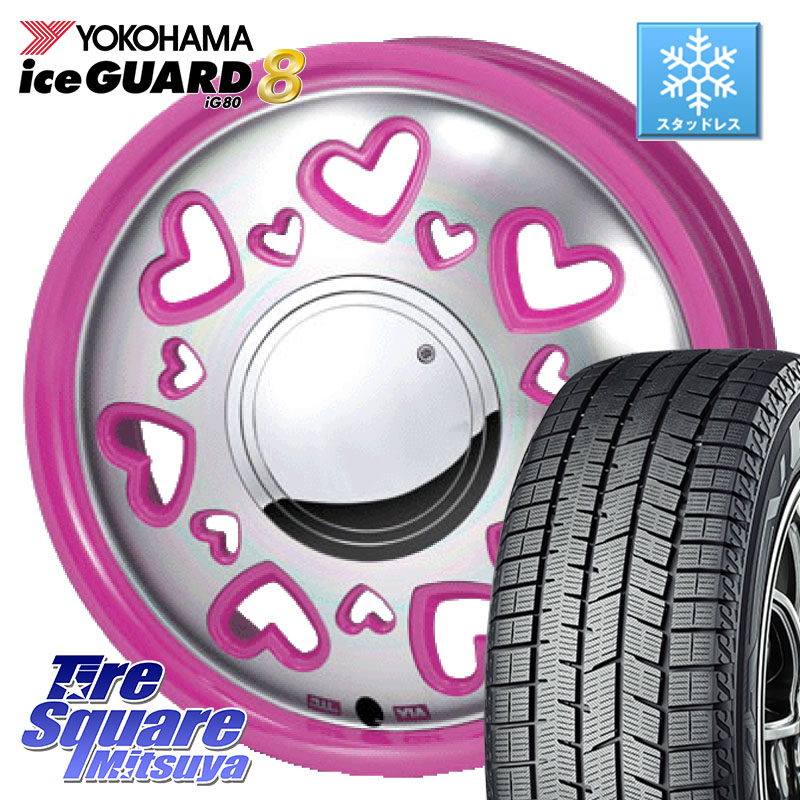 YOKOHAMA S0739 iceGUARD8 IG80 2025年製 アイスガード8 スタッドレス ミツヤ 165/60R14 MONZA K Quty キューティー ホイール 14インチ 14 X 4.5J +43 4穴 100