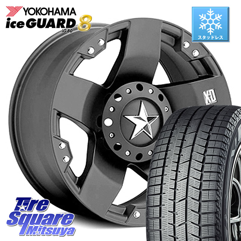 YOKOHAMA S0755 iceGUARD8 IG80 2025年製 アイスガード8 スタッドレス ミツヤ 225/50R17 KMC XD775ROCKSTAR ホイール 17インチ ロックスター 17 X 8.0J +35 5穴 114.3