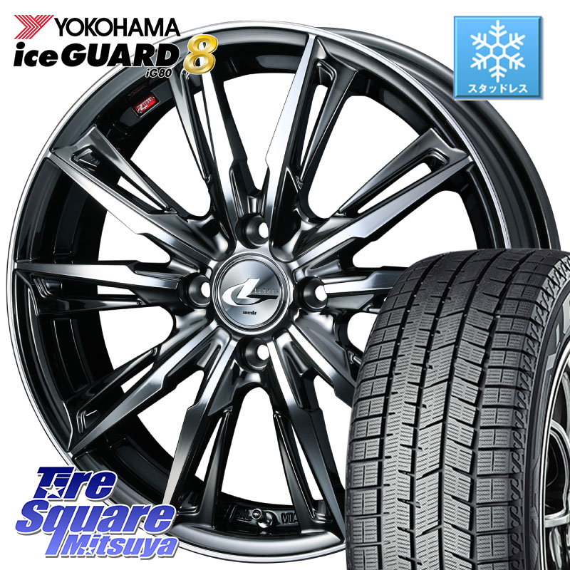 YOKOHAMA S0739 iceGUARD8 IG80 2025年製 アイスガード8 スタッドレス ミツヤ 165/60R14 WEDS LEONIS レオニス GX ウェッズ ホイール 14インチ 14 X 4.5J +45 4穴 100